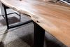 SAM® Stilvoller Esszimmertisch Imker aus Akazie-Holz, Baumkantentisch mit lackierten Beinen aus Roheisen, naturbelassene Optik mit Einer Baumkanten-Tischplatte, 160x90 cm Bild 5
