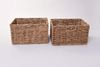 VIVANNO Regalkorb Wasserhyazinthe KIRA 2er Set, Natur Geflochten 35,50x25x20 cm Bild 4