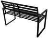 DEGAMO Gartenbank ATLANTA, 2-sitzer 123cm, Aluminium rostfrei in schwarz, modern Bild 4