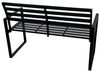 DEGAMO Gartenbank ATLANTA, 2-sitzer 123cm, Aluminium rostfrei in schwarz, modern Bild 3