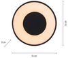 JUST LIGHT LED Deckenleuchte TANIKA, Ø 16 cm, 1-flammig, Schwarz, Kunststoff, Dimmfunktion, Memoryfunktion, LED Deckenlampe Bild 5