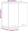 vidaXL Hängeschrank 2 Regalböden Küche Schrank Einbauküche Küchenzeile Küchenmöbel Oberschrank Küchenschrank Schwarz 60 x 31 x 60 cm Holzwerkstoff Bild 3