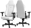 noblechairs Hero Gaming Stuhl - Bürostuhl Weiß Inklusive Kissen - Gaming Sessel High-Tech Kunstleder - Ergonomischer Stuhl - White Edition Bild 4