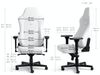 noblechairs Hero Gaming Stuhl - Bürostuhl Weiß Inklusive Kissen - Gaming Sessel High-Tech Kunstleder - Ergonomischer Stuhl - White Edition Bild 3