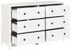 Kommode mit 6 Schubladen HAZELVALE 80 cm Weiß Bild 5