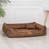 ALBERTO Orthopädisches Hundebett in Lederoptik - 28 Hellbraun, 120x85cm Bild 3