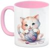 speecheese Tasse Katzentasse Kaffeebecher in rosa Bild 2