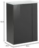 FACKELMANN SBC LUNA Gäste WC Waschtisch Set 45 cm breit, Anthrazit, Waschbecken Glas Weiß, Türanschlag links Bild 3