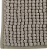 MSV Badteppich 2er Set Badvorleger Duschvorleger Chenille Hochflor Badematte 40x60 cm + 60x90 cm – Taupe Bild 2