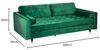 riess-ambiente 3-Sitzer COZY VELVET 220cm smaragdgrün / schwarz / gold, Einzelartikel 1 Teile, Wohnzimmer · Samt · Polster · Federkern · mit Kissen · Barock Design Bild 3