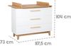 roba Kinderzimmerset 'Finn' 3-teilig - Bett 70 x 140 - Kleiderschrank 3-türig - Weiß / Goldeiche Bild 2