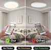 LQWELL® Deckenleuchte LED Deckenlampe, 1,6CM Ultradünn Rund Flach IP44 Wasserfest Badlampe 24W 4000K 2500LM Modern für Wohnzimmer Badezimmer Schlafzimmer Küche Balkon Keller Büro, 300 * 16mm Bild 4