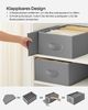 SONGMICS Kleiderschrank-Organizer 2er Set, Aufbewahrungsbox 6 Fächer, Schubladen-Ordnungssystem, Ordnungsboxen faltbar, 42 x 30 x 17 cm, für Hosen, Kleidung, Taubengrau RUSDE009G02 Bild 5