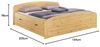 ERST-HOLZ Bett Funktionsbett 180 x 200 Kiefer 3 Bettkästen ohne Rost, Kieferfarblos lackiert Bild 3