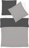 Fleuresse Black Premium Interlock Jersey Uni- Wendebettwäsche grau-dunkelgrau Bild 2