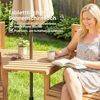 Outsunny Gartenlounge-Set Balkonmöbel Set mit Sonnenschirmloch Gartenstuhl Bank abnehmbar Tisch, (Sitzgruppe, 3-tlg, Gartenstühle), für Balkon, Terrasse, Garten, Naturholz, 121 x 65 x 90 cm Bild 5