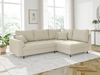 S-Style Möbel Ecksofa Zara mit Braun Holzfüßen im skandinavischen Stil aus Cord-Stoff, Ottomane links oder rechts bestellbar, mit Wellenfederung Bild 4