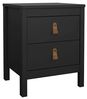 Dmora - Nachttisch Janette, Niedrige Kommode, Tisch, Multifunktionaler Nachttisch, 44x38 h54 cm, Schwarz Bild 3