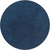 Paco Home Waschbarer Teppich Wohnzimmer Schlafzimmer Kurzflor rutschfest Flauschig Weich Moderne Einfarbige Muster, Grösse:200 cm Rund, Farbe:Navy-Blau Bild 5
