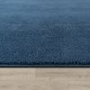 Paco Home Waschbarer Teppich Wohnzimmer Schlafzimmer Kurzflor rutschfest Flauschig Weich Moderne Einfarbige Muster, Grösse:200 cm Rund, Farbe:Navy-Blau Bild 2