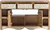 Badmöbel-Set Waschtisch mit Spiegel 2-teilig massivum Delhi II Mango Massivholz braun 130x75x50 cm Badset Massivholz Boho Landhaus Bild 4