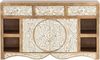 Badmöbel-Set Waschtisch mit Spiegel 2-teilig massivum Delhi II Mango Massivholz braun 130x75x50 cm Badset Massivholz Boho Landhaus Bild 5
