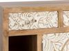 Badmöbel-Set Waschtisch mit Spiegel 2-teilig massivum Delhi II Mango Massivholz braun 130x75x50 cm Badset Massivholz Boho Landhaus Bild 3