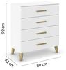 rauch Aditio Box, Kommode, 4 Schubladen, Massivholz-Fuß, mit Softclose-Funktion, Farbe Weiß, BxHxT 80x92x44cm Bild 3