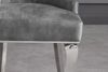 riess-ambiente Esszimmerstuhl MODERN BAROCK DELUXE grau / silber - Samt, Edelstahl, mit Löwenkopf (Einzelartikel, 1 St), Polsterstuhl mit Knopfheftung-ideal für glamouröse Küchen & Esszimmer Bild 4