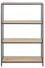 Selsey Seaford - Regal / Bücherregal mit 4 Ebenen - Schwarz / Eiche - Industrial-Style - 114 cm hoch Bild 4