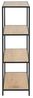 Selsey Seaford - Regal / Bücherregal mit 4 Ebenen - Schwarz / Eiche - Industrial-Style - 114 cm hoch Bild 5