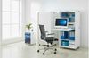 SIMMOB Mobiler Schreibtisch Sekretär Computertisch mit Laufrollen 139,9x64,2 cm Weiß Bild 2