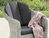 Destiny Garten-Essgruppe MALAGA LUNA, (Set, 7-tlg, 1 Tisch, 6 Sessel, 1x Drehteller), (Set,19-tlg, 6xSessel, 1 Tisch Ø 150x75 cm), Aluminium, Polyrattan Bild 4