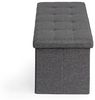 FurnitureR Bank für Kinderzimmer, Ottomane, Stauraum für Kinderspielzeug, Aufbewahrungstruhe innen mit abnehmbarem Fach, Grau, 110 x 38 x 38 cm Bild 4