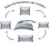 Mako Satin / Baumwollsatin Nackenrollen Bezug uni / einfarbig grau 15x40 cm mit Bändern Bild 5