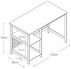 Schreibtisch Dønna 120x60x75cm Schwarz/Holzfarben [en. casa] Bild 2