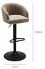 Vente-unique - DORALIZ Barhocker SamtStoff Beige - B 52 cm x H 105 cm87 cm x L 54 cm Bild 3