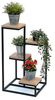 DanDiBo Blumentreppe Metall Schwarz Holz 75 cm Pflanzentreppe Blumenständer 96355 Blumensäule Modern Pflanzenständer Blumenhocker Bild 5