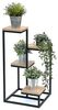 DanDiBo Blumentreppe Metall Schwarz Holz 75 cm Pflanzentreppe Blumenständer 96355 Blumensäule Modern Pflanzenständer Blumenhocker Bild 4