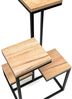 DanDiBo Blumentreppe Metall Schwarz Holz 75 cm Pflanzentreppe Blumenständer 96355 Blumensäule Modern Pflanzenständer Blumenhocker Bild 3
