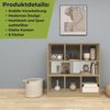 Coemo Raumteiler Split MDF 3 Etagen 8 Fächer 100x30x106 cm Standregal Bild 4