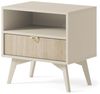 MOEBLO Nachttisch Abeto Nachttisch S 54 (Nachttisch Nachtkommode Nachtschrank Nachtkonsole Beistelltisch Schlafzimmer mit schublade Goldene Türgriffe), (BxHxT): 54x54x38 cm Bild 4