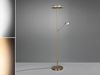 Großer LED Deckenfluter FRANKLIN mit Lesearm, Höhe 181cm, Altmessing Bild 2