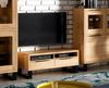 Lowboard Halle TV-Unterschrank 124x50x50cm Eiche Wotan mit Schubladen Bild 2