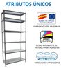 Simonrack Schwerlastregal, Lagerregal, 250 x 80 x 30 cm, Metallregal, Kellerregal, Biegestelle 180 kg, 6 Fachböden, Anthrazit/Verzinkt - Simonclick Bild 5