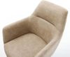 Drehstuhl Pejo-Flex Mikrofaser Beige Vintage Kreuzgestell breit Graphit 360° drehbar Wippfunktion Taschenfederkern Bild 5