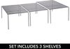 mDesign Küchenregal Abtropfgestell Aufbewahrung Organizer 3er Set Metall Grau Bild 5