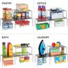 mDesign Küchenregal Abtropfgestell Aufbewahrung Organizer 3er Set Metall Grau Bild 4