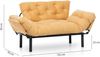 Dmora Schlafsofa 2-Sitzer Zeeusis 155x70 cm Gelb, Stauraum Bild 2