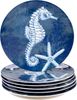 Certified International 89057 Oceanic 12-teiliges Melamin-Geschirr-Set, Service für 4 Personen, Mehrfarbig Bild 2